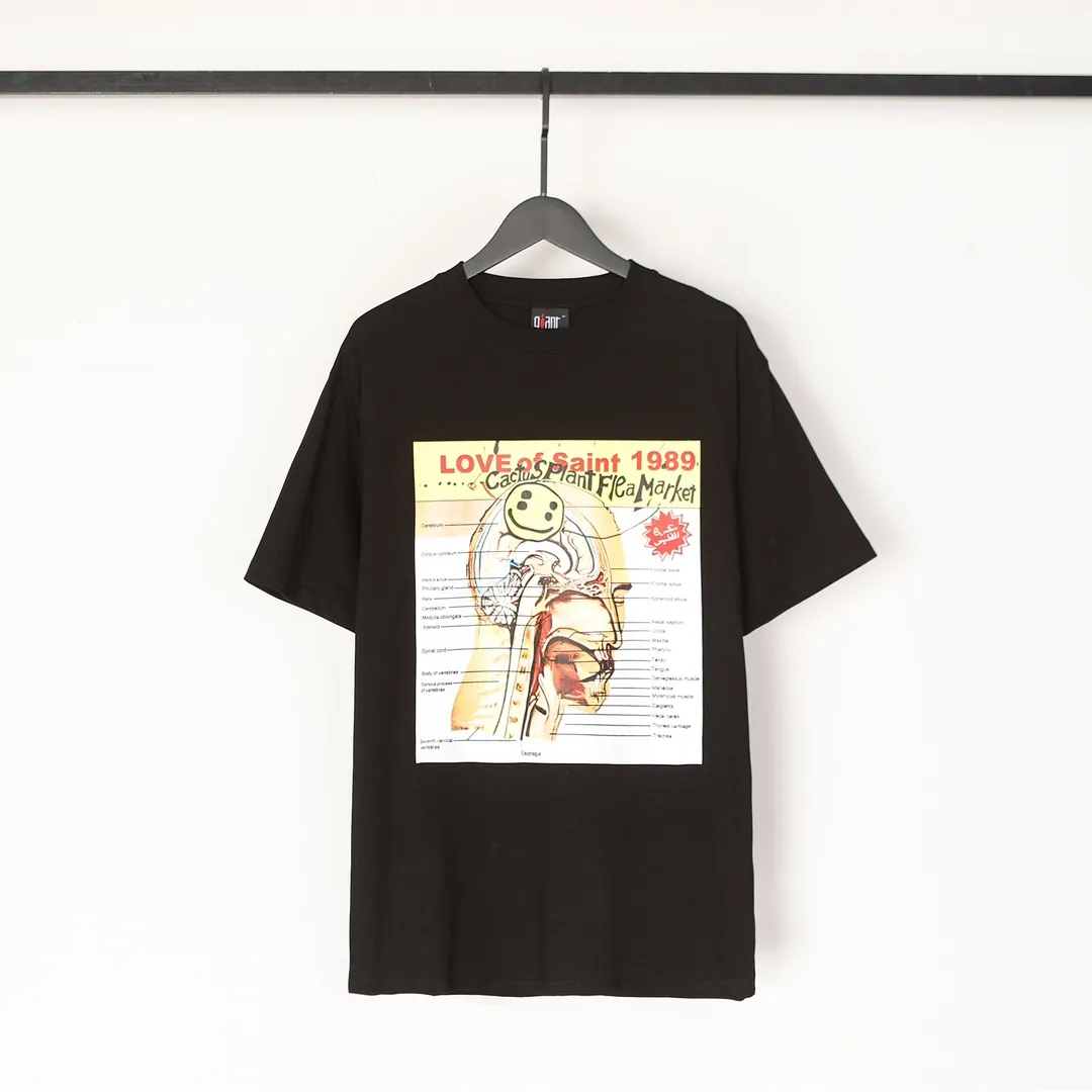 Saint Michael series trendy T craft letter drawing round neck short sleeves Style number: D3192P116 Color: black Size: S M L XL